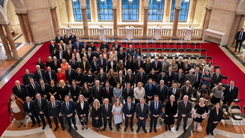 Neujahrsempfang für das Konsularische Korps in Bayern im Kuppelsaal der Bayerischen Staatskanzlei.